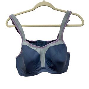 Panache sport blue gray purple sports bra outdoor athletic workout 38D